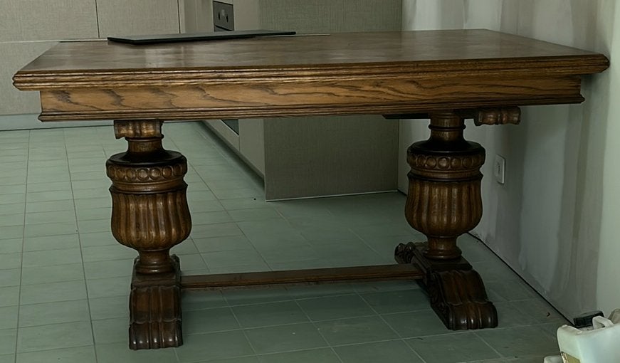 Table à manger en bois, chêne, Tudor II  | G.N.B | rallonges, Enlèvement
