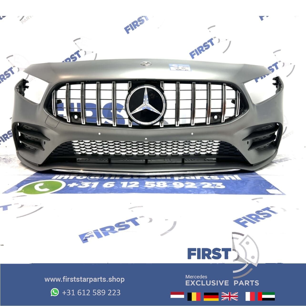 W177 AMG LINE VOORBUMPER A KLASSE 2022 35 MAGNO GRIJS 662 CO, Gebruikt, -, Voor, Ophalen of Verzenden