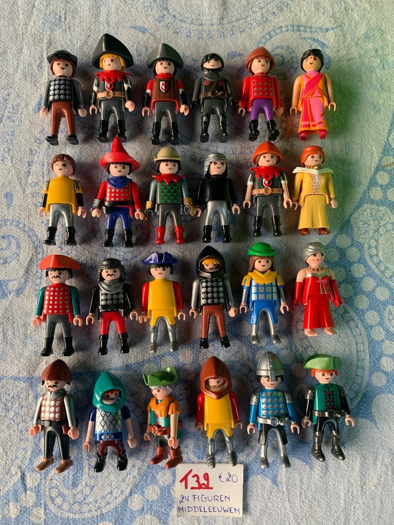PLAYMOBIL: T32: SUPERLOT 24 MIDDELEEUWSE FIGUREN, Kinderen en Baby's, Speelgoed | Playmobil, Losse onderdelen, Zo goed als nieuw