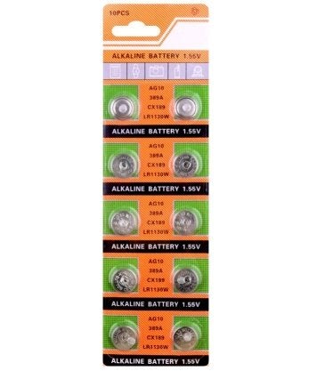 Pile bouton alcaline AG10/LR1130W/CX189 1,55 V, Enlèvement ou Envoi, Neuf