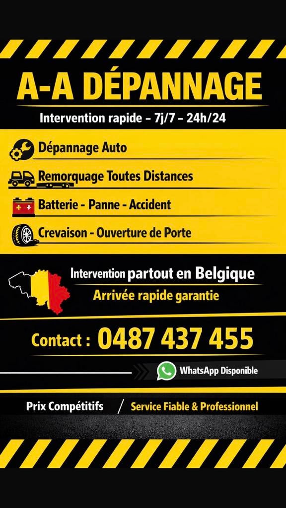 Assistance auto Bruxelles Belgique