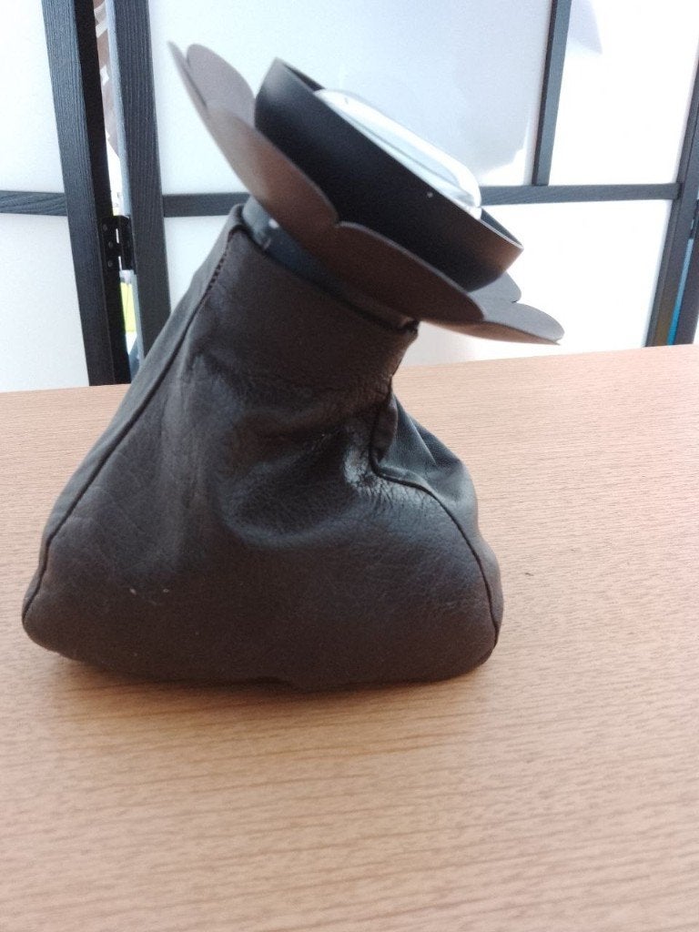 vintage Rudolf Zimmermann Bamberg leren zak lamp jaren 70, Ophalen of Verzenden, Zo goed als nieuw, Vintage