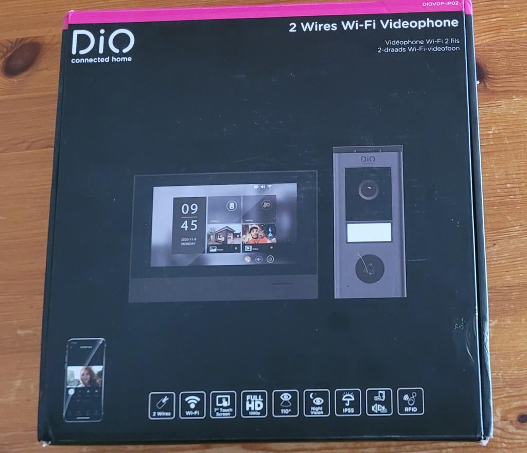 WiFi DiO bekabelde videotelefoon met 7" touchscreen, Huis en Inrichting, Deurbellen, Ophalen of Verzenden, Bedraad