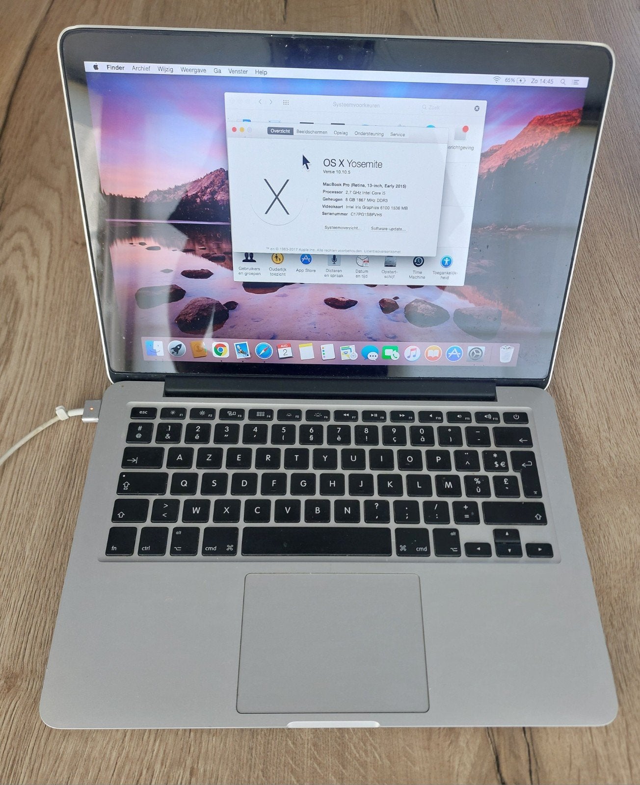 Macbook pro retina 2015, Informatique & Logiciels, Enlèvement, 13 pouces, MacBook