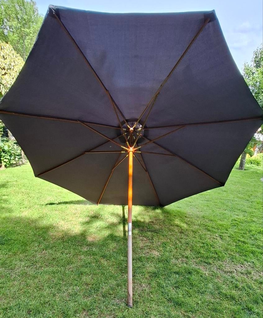 Parasol en bois bon état diamètre 3.50 m x 2.50m hauteur, Jardin & Terrasse, Enlèvement