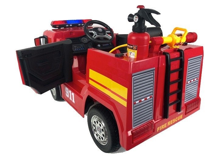 Voiture électrique enfant • CAMION DE POMPIER 12V 10Ah • Lux, Enlèvement, Neuf