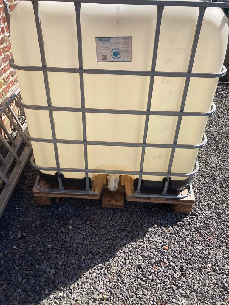 Ibc- container 1000l, Ophalen, Zo goed als nieuw