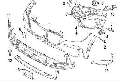 voorbumper onderzijde BMW X6 serie E71 E72 51117179848 71798, Auto-onderdelen, Gebruikt, -, Voor, Ophalen of Verzenden