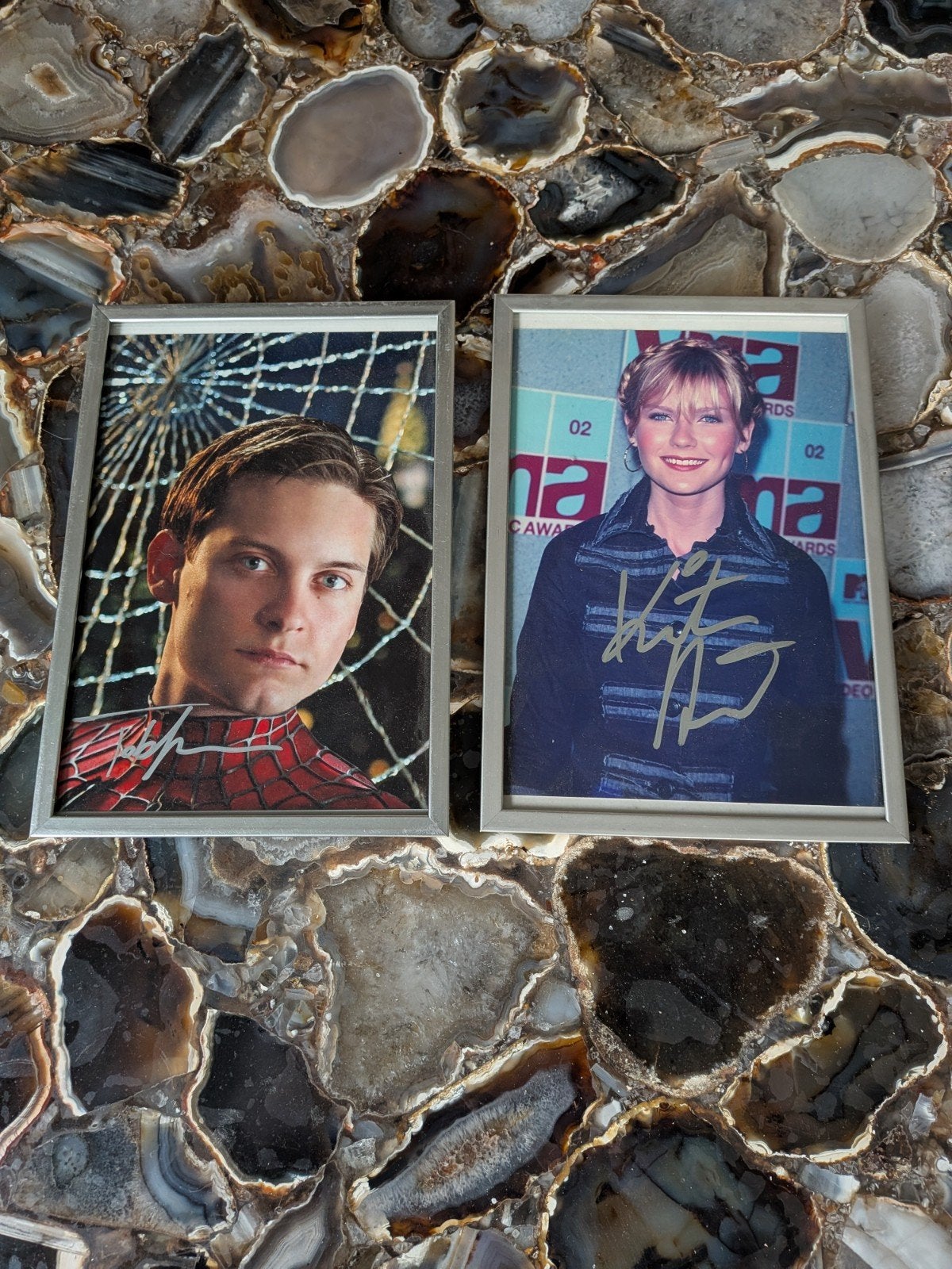 Set van 2 foto's met handtekeningen van Spiderman Tobey Magu, Ophalen of Verzenden