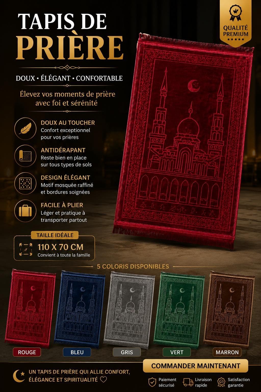 Tapis de priere / Sajada 3 pour 10€, Maison & Meubles, Neuf, 100 à 150 cm, Enlèvement ou Envoi, Rectangulaire