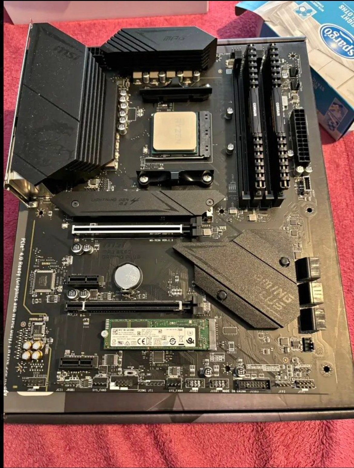Ryzen 7 5700x + 32GB DDR4 3200 mhz + MSI b550 +500GB M.2, Computers en Software, Moederborden, Ophalen of Verzenden, Zo goed als nieuw