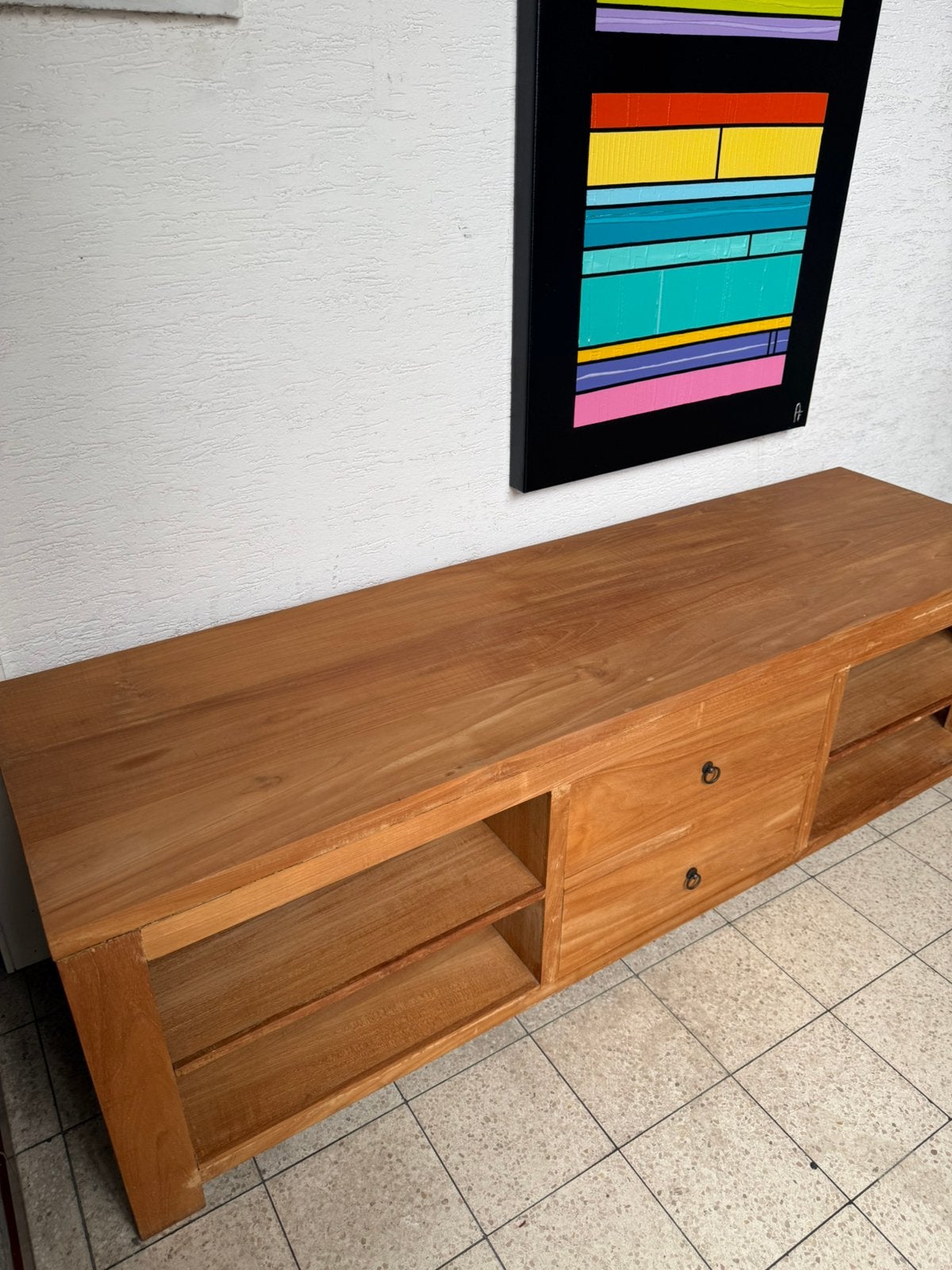 Meuble de tv en teak, en provenance de Thaïlande, Enlèvement, Utilisé, Teck