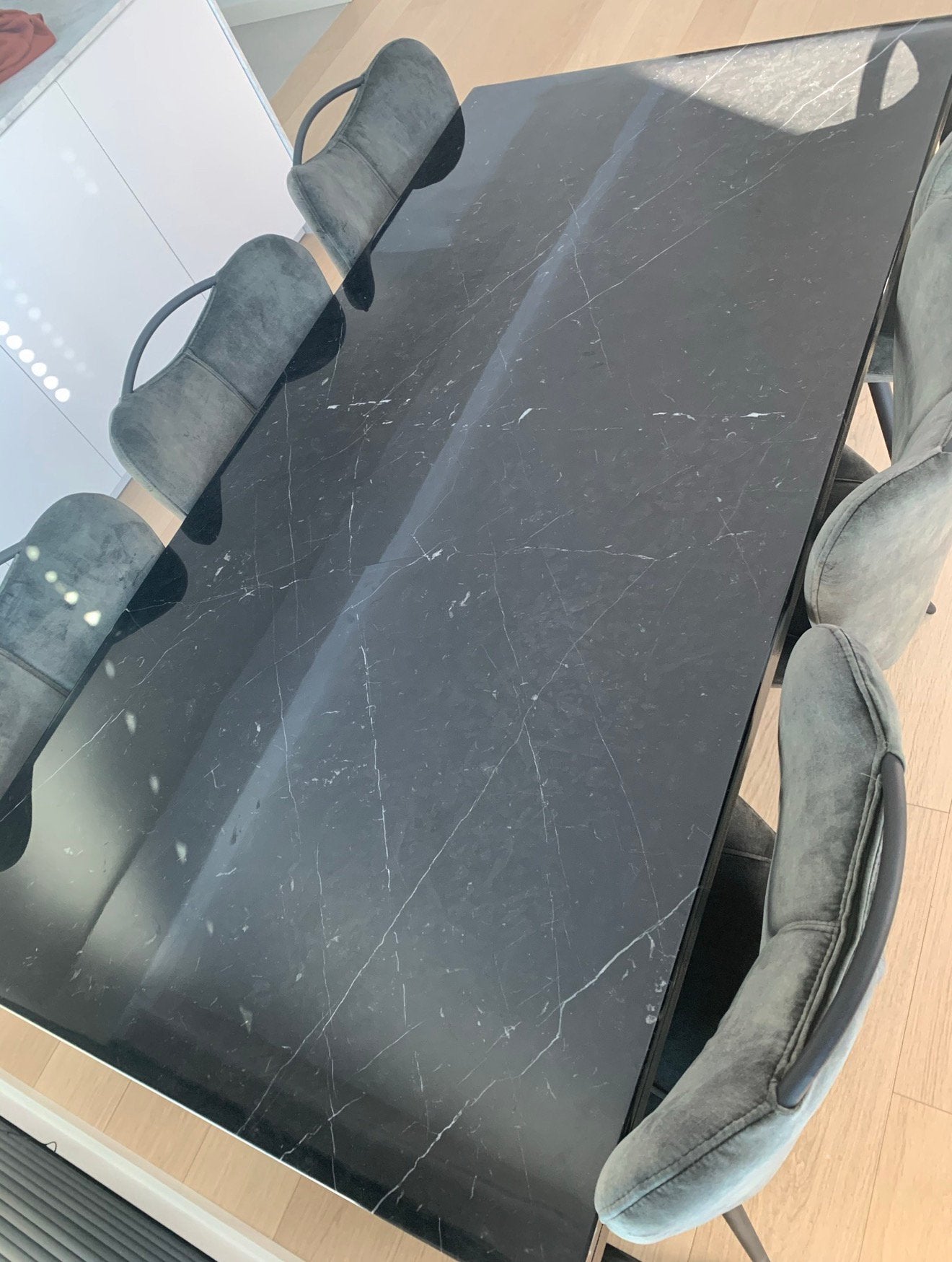 Volledige set stoelen tafel eetkamer, Huis en Inrichting, Ophalen, Zo goed als nieuw