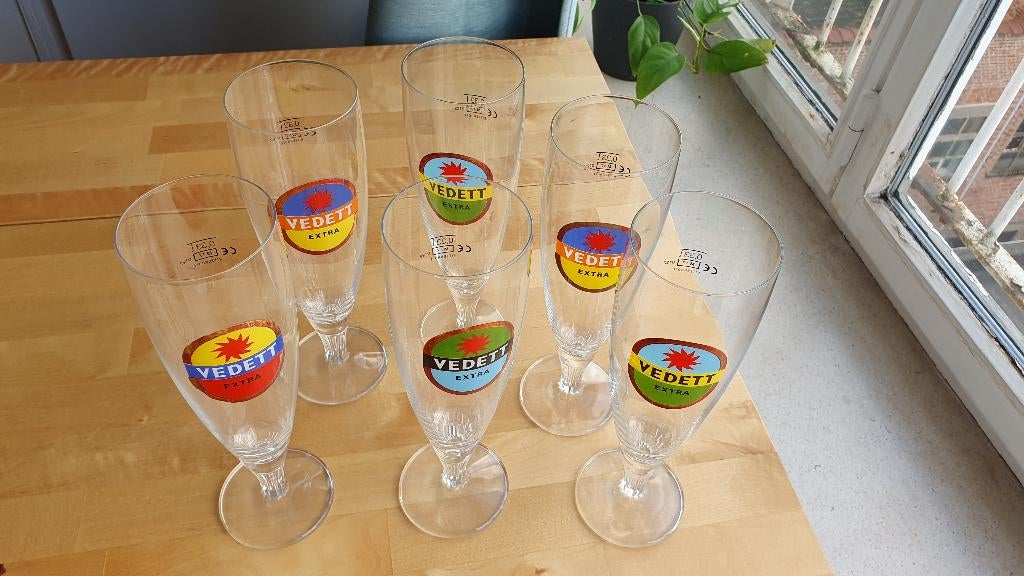 Verres à bière Vedett (12 pièces), Enlèvement, Utilisé, Verre à bière