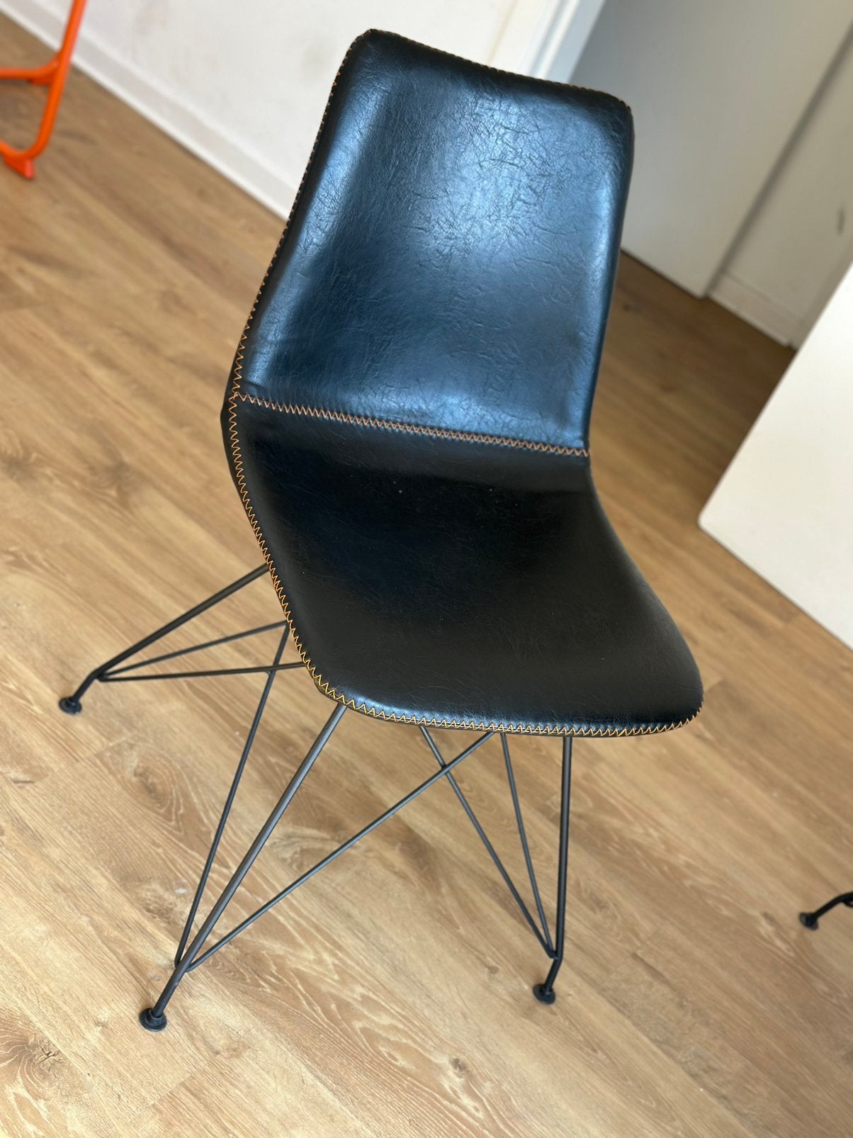 Ronde zware metalen eettafel Ø 120 cm met 4 stoelen, Huis en Inrichting, Ophalen, Gebruikt, Rond, Metaal