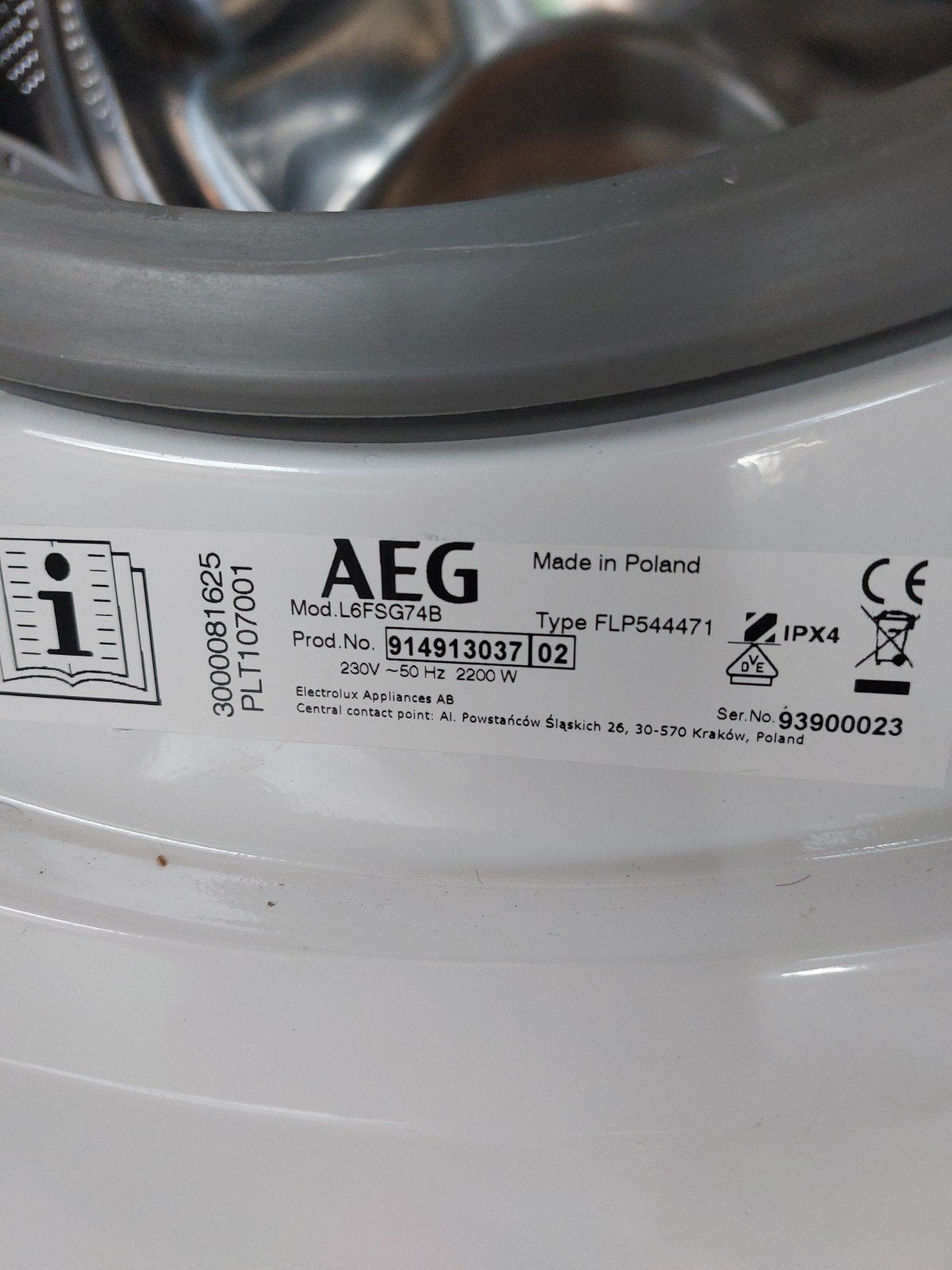 Wasmachine AEG, Elektronische apparatuur, Ophalen