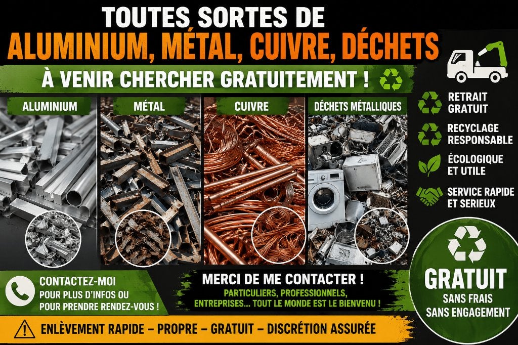 Votre Ferrailleur 0493 882 994 régional est  belgique, Bricolage & Construction, Enlèvement, Aluminium