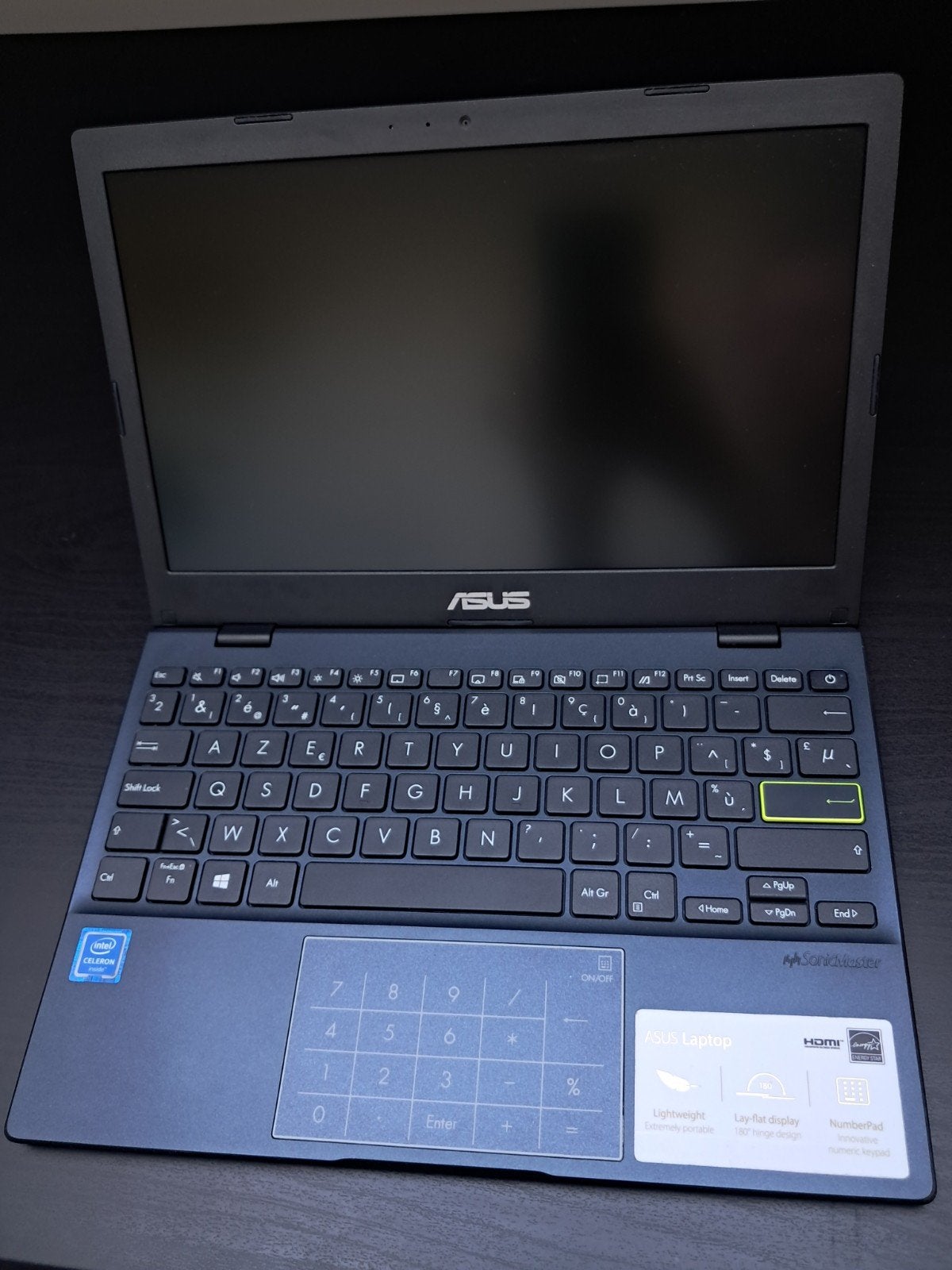 Ordinateur portable ASUS 11,6 pouces bleu paon, 64 GB, 11 pouces, ASUS, Moins de 2 Ghz