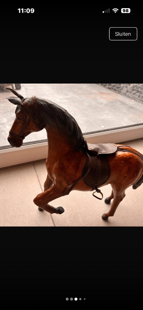 Lederen paarden, Antiek en Kunst, Ophalen of Verzenden
