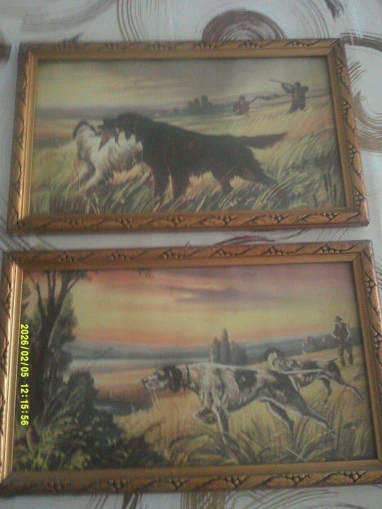 *2 mooie antieke schilderijen met prachtige kader, Antiek en Kunst, Kunst | Schilderijen | Klassiek, Ophalen of Verzenden
