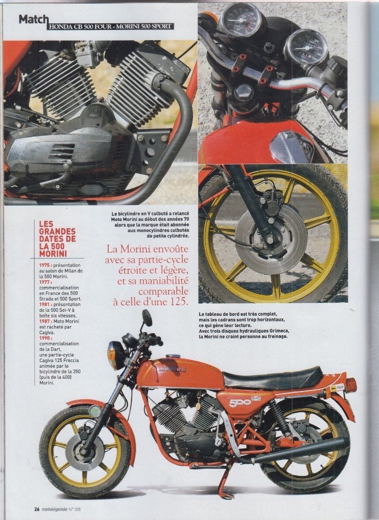 Moto Morini 500 Sport collection, Verzenden, Gelezen