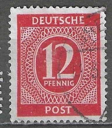 Duitsland A.A.S. 1946 - Yvert 10 - Cijfer in Ovaal (ST), Verzenden, Gestempeld