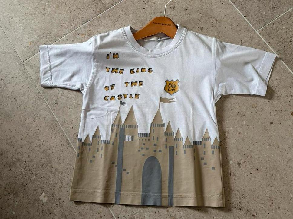 Feestelijke t-shirt met linnen hemd jongen, Ophalen, Zo goed als nieuw, Jongen, Overige typen