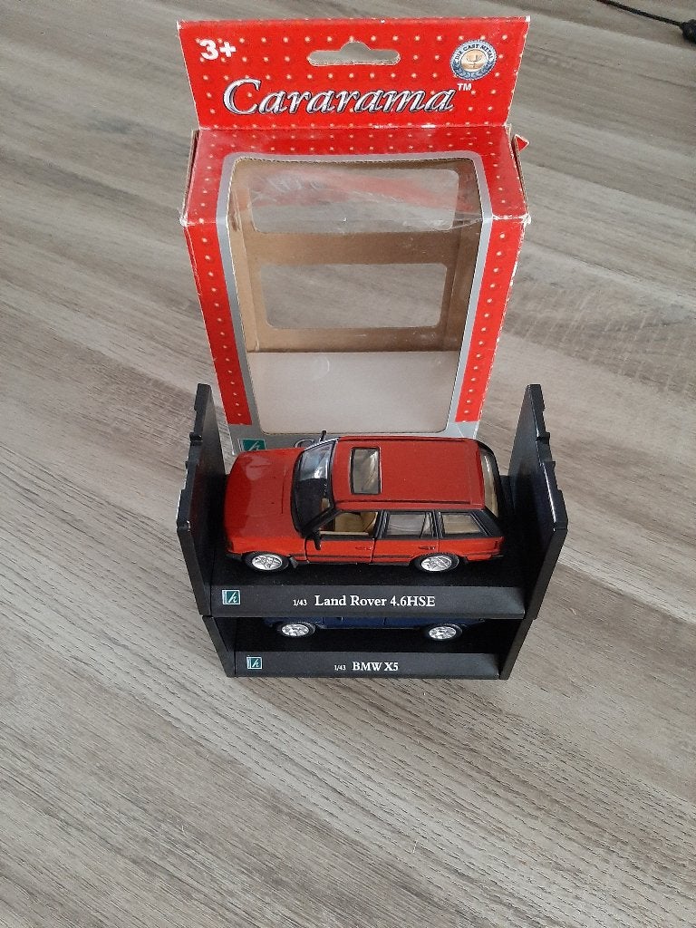 Cararama/New Ray 1/43 BMW X E53 + Range Rover, Hobby en Vrije tijd, Ophalen of Verzenden, Zo goed als nieuw, Auto