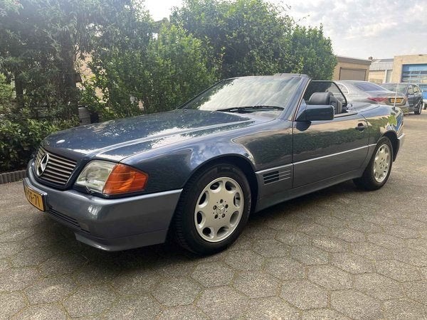 Mercedes 320 SL, Auto's, Automaat, Cabriolet, Blauw, Bedrijf