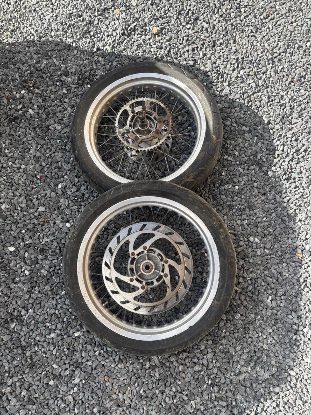 Paire de roues supermotard pour honda hm 50 1994 a 1999, Motos, Enlèvement ou Envoi