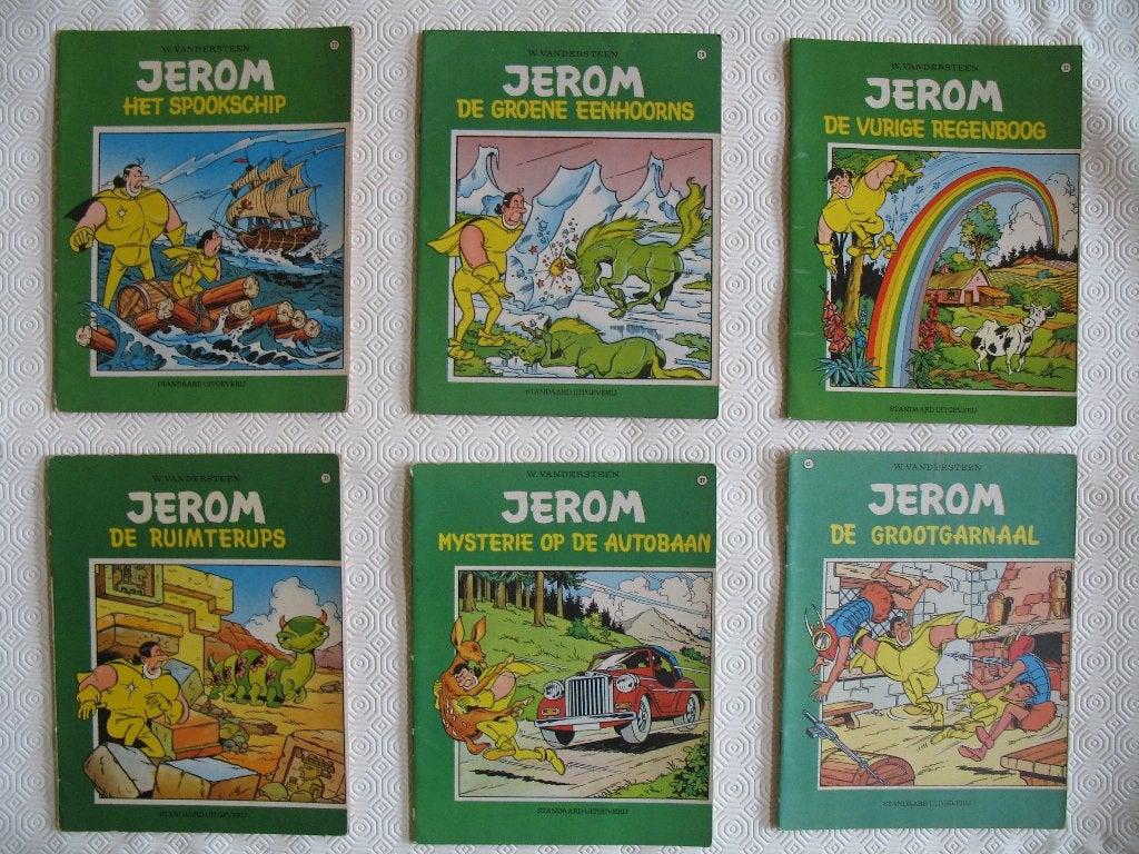 Jerom, W Vandersteen, 28 x 1ste druk, Meerdere stripboeken, Ophalen of Verzenden, Zo goed als nieuw