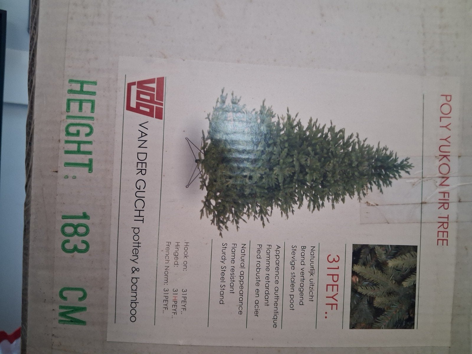 Magnifique sapin de Noël de 1,80 m de haut de gamme., Enlèvement
