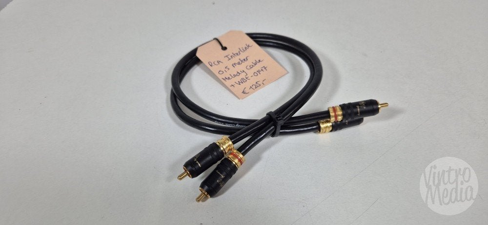 Melody Interlink RCA Kabel met WBT-0147 Pluggen | 0,5 Meter, TV, Hi-fi & Vidéo, Câbles audio & Câbles de télévision, Enlèvement ou Envoi