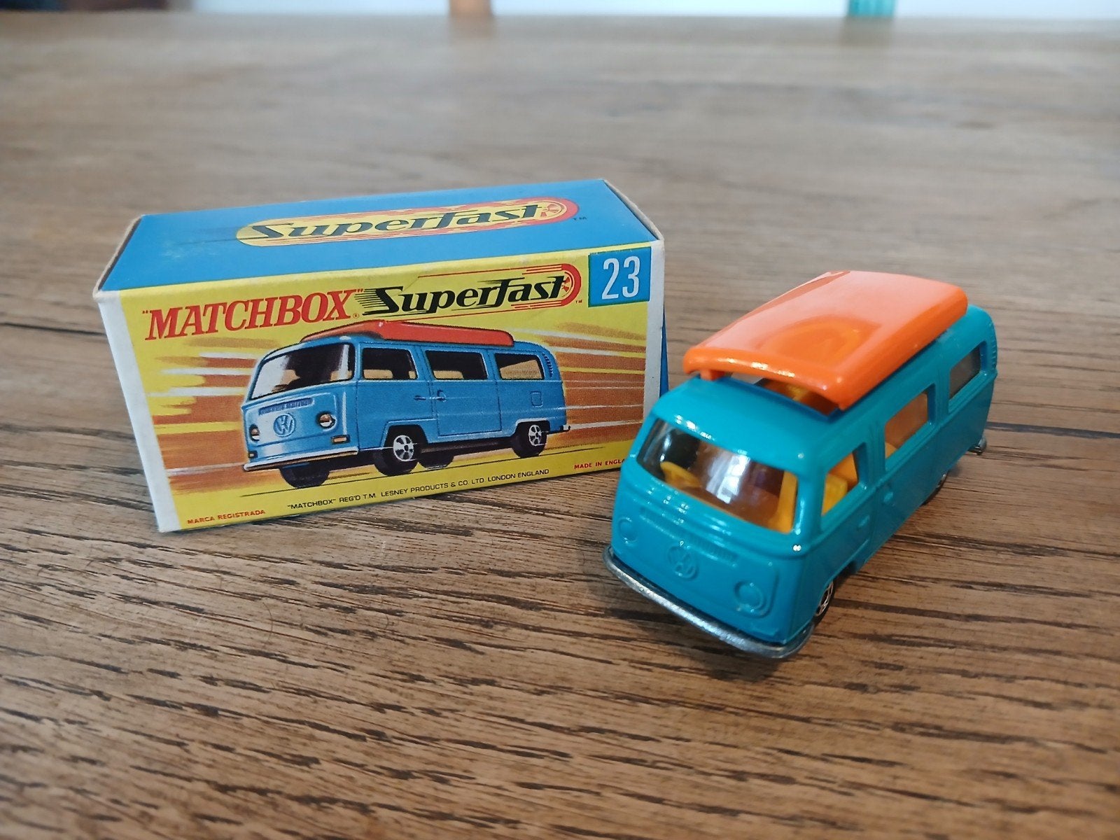 Matchbox Superfast Combi VW T2 bleu, Enlèvement ou Envoi, Comme neuf