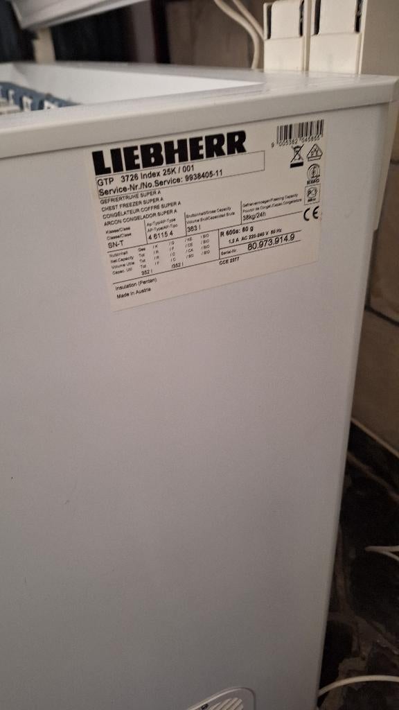 Diepvrieskist, Ophalen, Zo goed als nieuw, Tussenbouw, Vrieskast