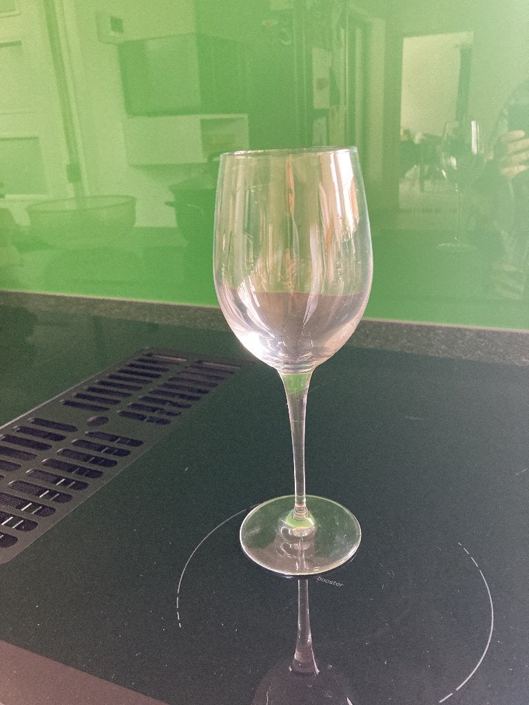 6 witte wijnglazen in kristalglas in originele verpakking, Ophalen, Glas of Glazen, Klassiek, Glas
