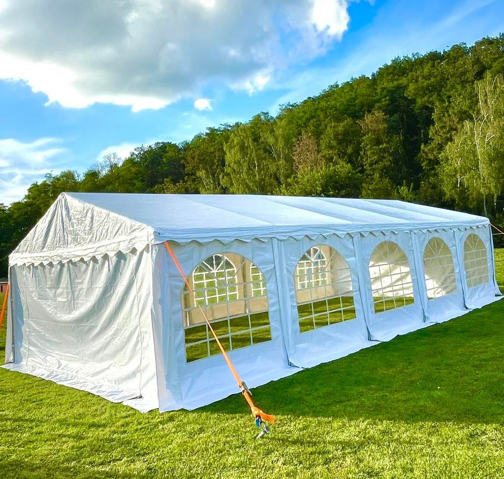 Nieuwe professionele receptietent van 5 x 10 m, Ophalen, Zo goed als nieuw, Partytent