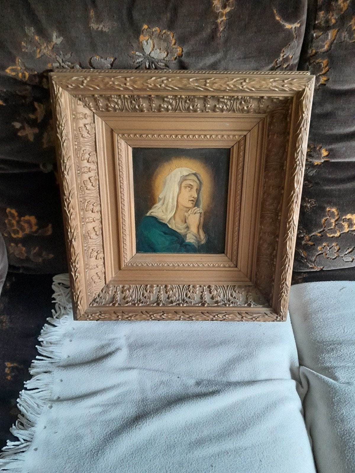 oud Maria portret op paneel, Antiek en Kunst, Ophalen of Verzenden, Paneel