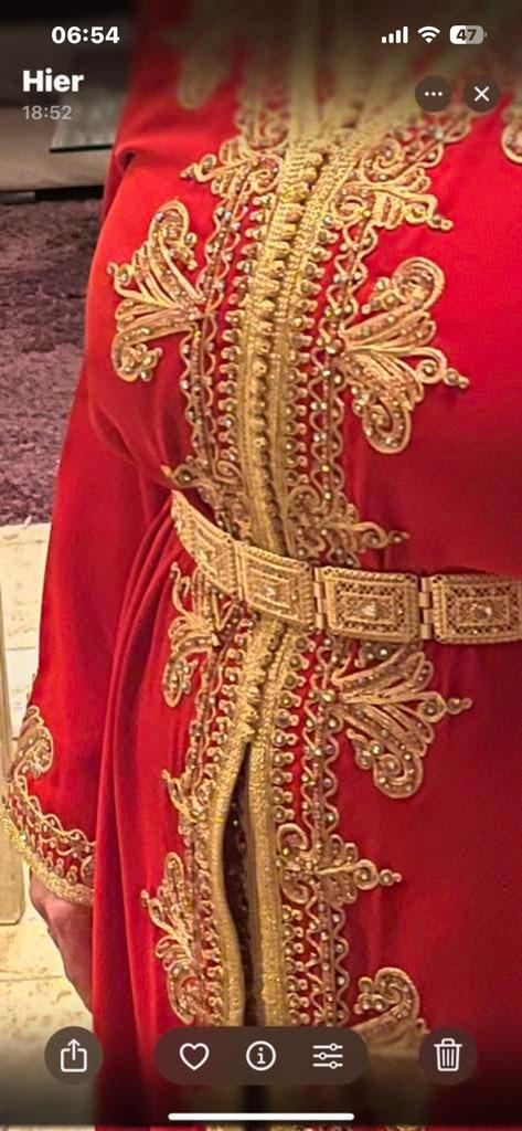 Kaftan/caftan /takchita /lebsa , mieux qu’une location, Kleding | Dames, Ophalen of Verzenden, Zo goed als nieuw, Oranje