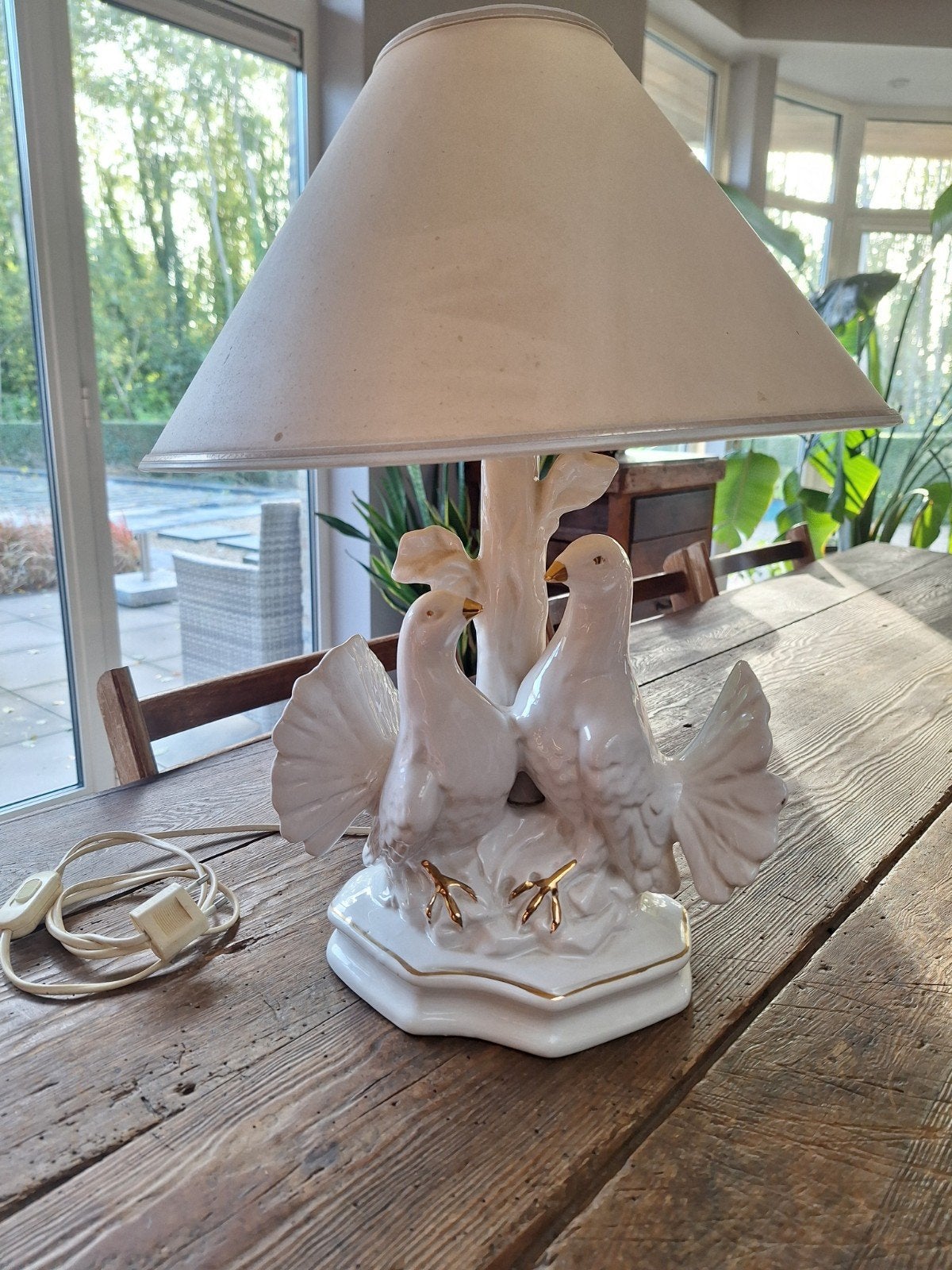 vintage regency tafellamp, Ophalen of Verzenden, Vintage