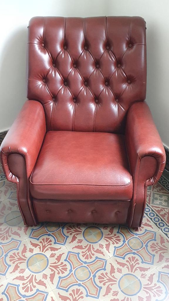 fauteuil de relaxation en skaï, Enlèvement, Comme neuf