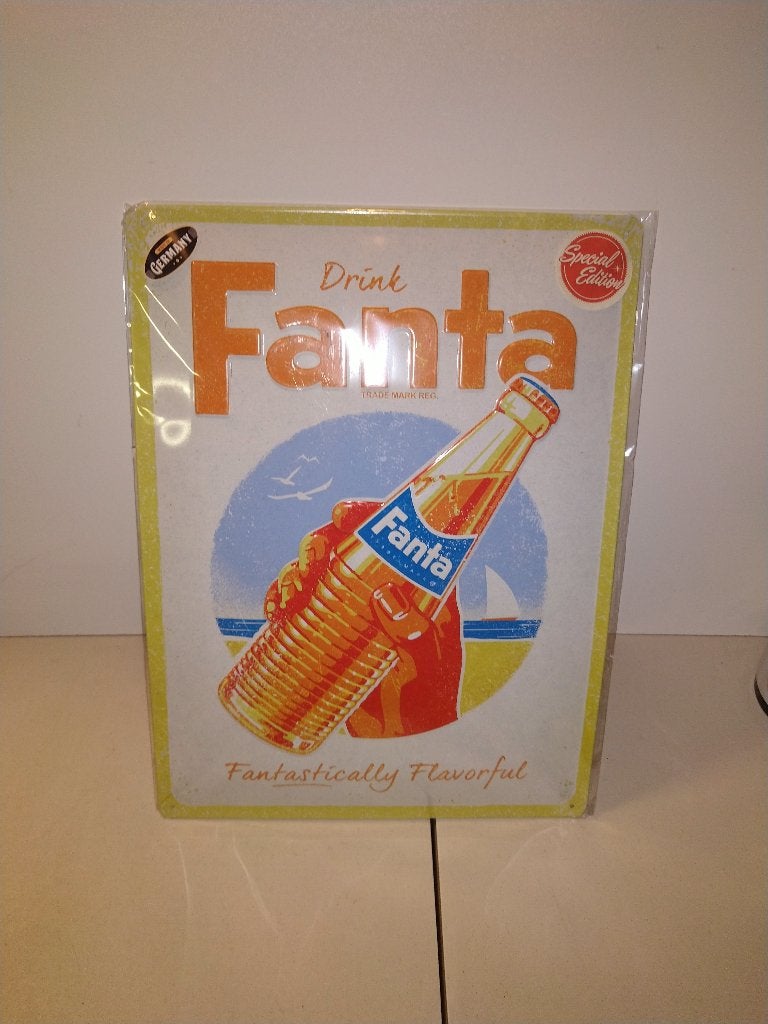 plaque publicitaire Fanta en tôle, Collections, Enlèvement ou Envoi, Neuf, Panneau publicitaire
