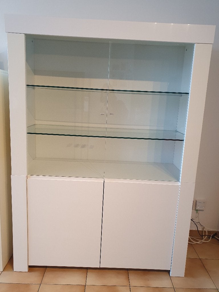 Vitrine ou bibliothèque, Avec porte(s), Enlèvement, Utilisé, Verre