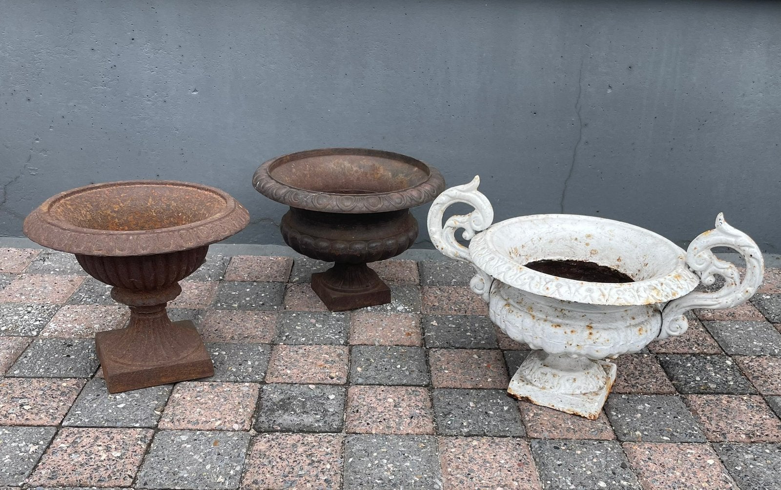 Gietijzeren tuinvazen, Tuin en Terras, Ophalen, Gebruikt