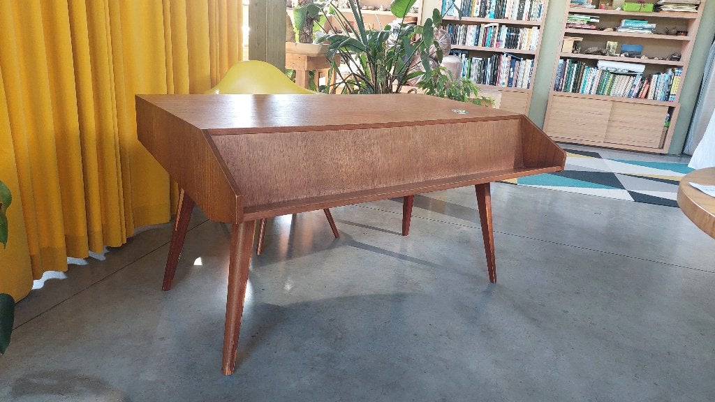 Scandinavisch bureautje, Gebruikt, Scandinavisch, Hout, Bruin
