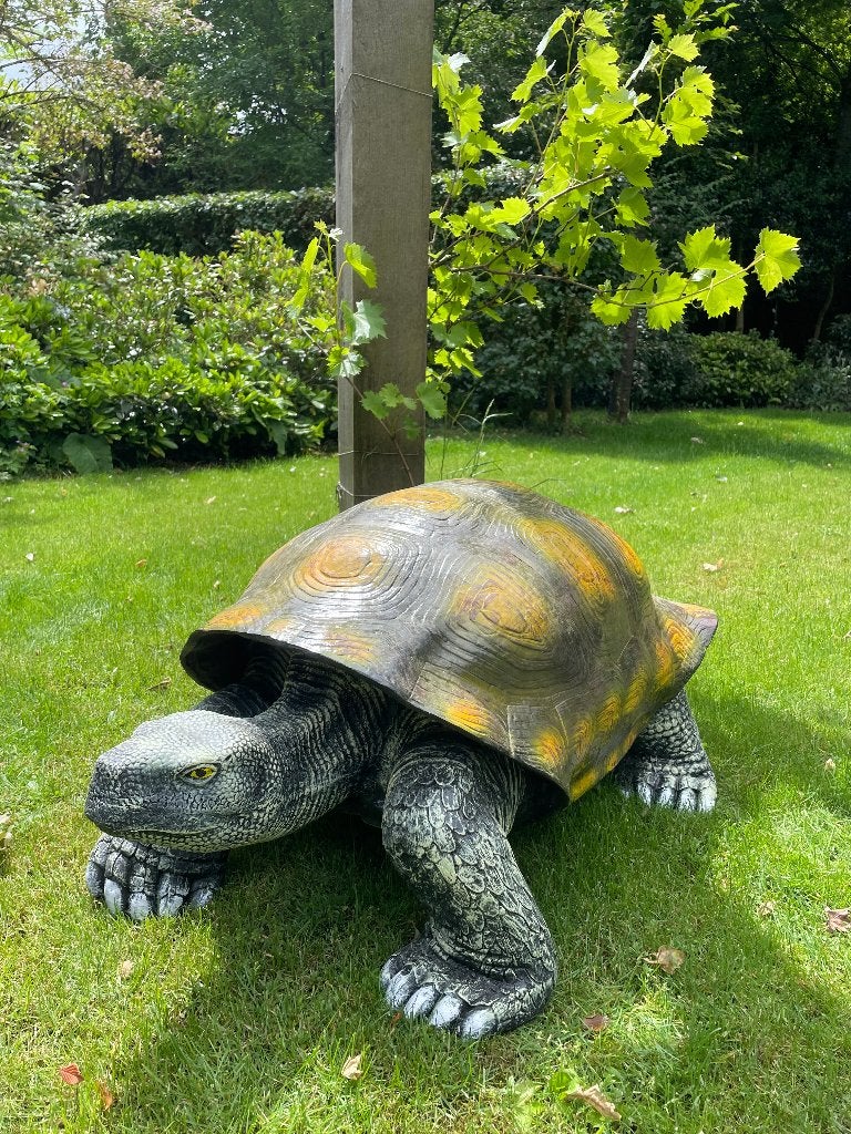 Beeld schildpad, gazon, tuin, vijver, 100 cm, Ophalen, Nieuw, Kunststof, Dierenbeeld