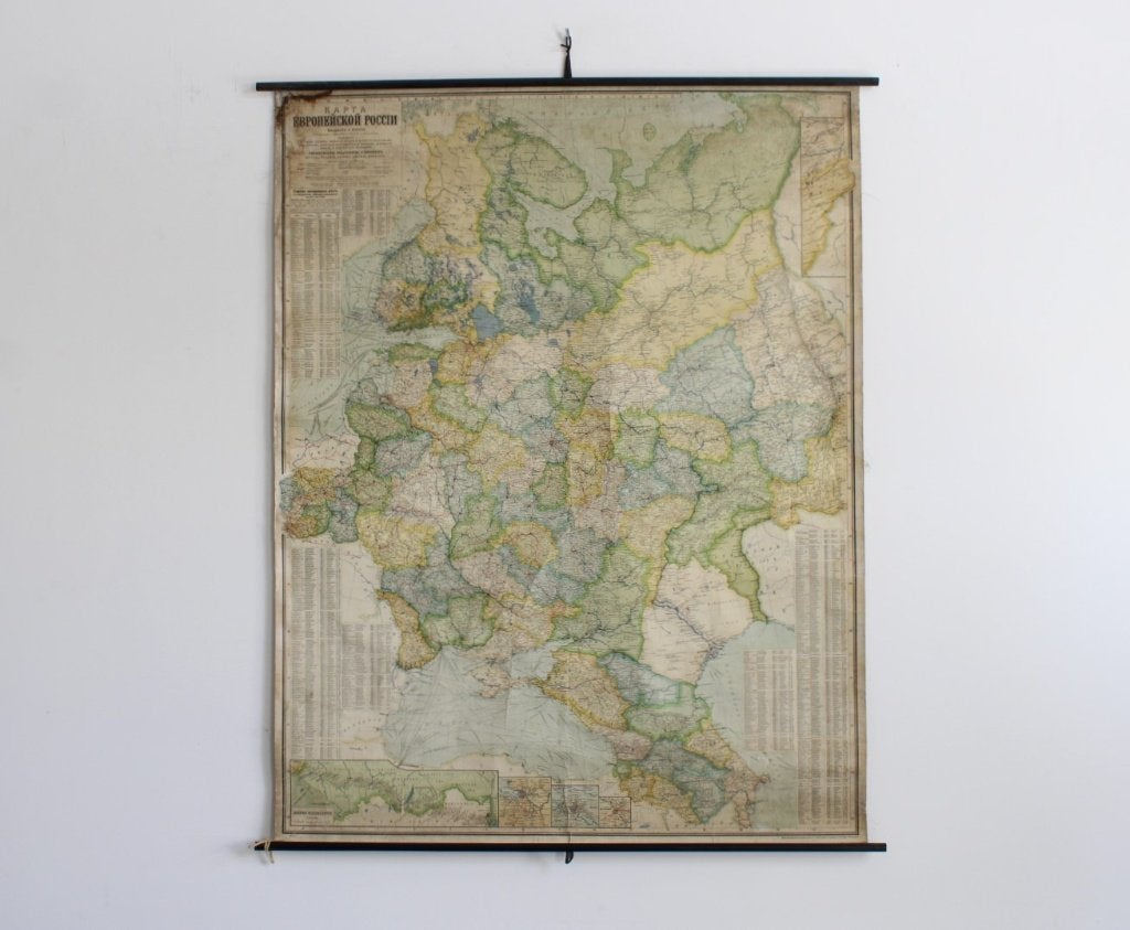 antieke kaart Rusland, keizerrijk, +/- 1900, Ophalen of Verzenden, Aardrijkskunde