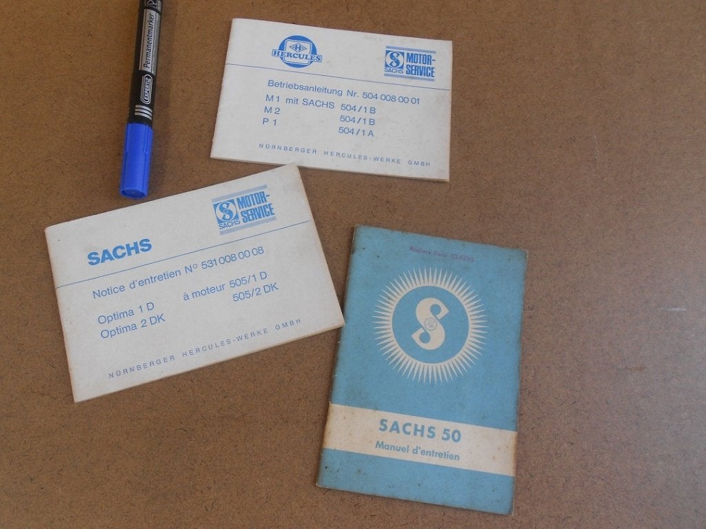 Sachs 50 Hercules M1 Instructie Boekjes, Vélos & Vélomoteurs, Enlèvement ou Envoi, Comme neuf