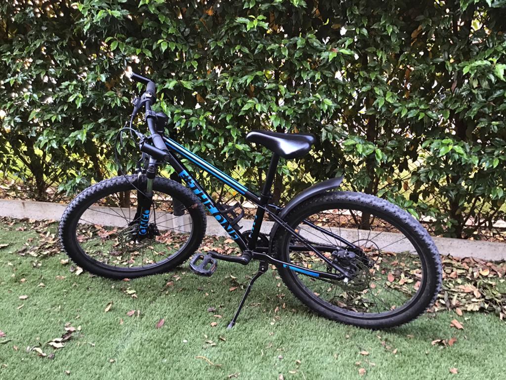 Jongenfiets mountainbike 24 inch, Vélos & Vélomoteurs, Vélos | Garçons, Utilisé, 24 pouces, Vitesses, Frein à disque, Enlèvement