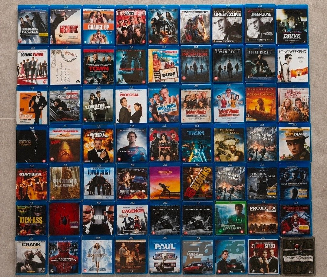 55 blu rays, Cd's en Dvd's, Ophalen